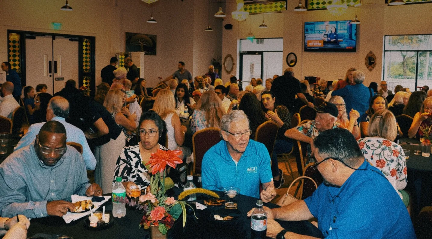 Candid moment from The Venue Clermont grand opening and ribbon cutting celebration